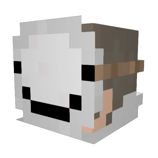 MalumaBeiibi Minecraft avatar head, 3D render