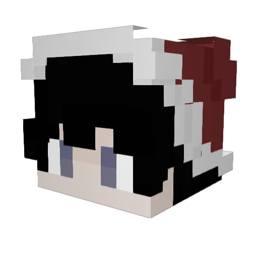 Malunovy Minecraft avatar head, 3D render