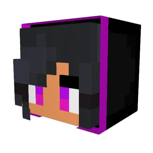 MalvaAnna Minecraft avatar head, 3D render