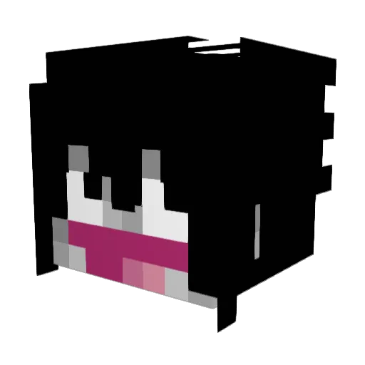 Malvaito Minecraft avatar head, 3D render