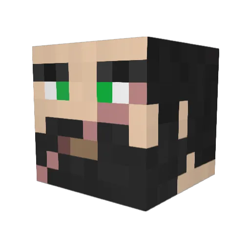 Malvazar Minecraft avatar head, 3D render