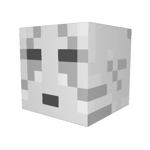 Malvburo Minecraft avatar head, 3D render