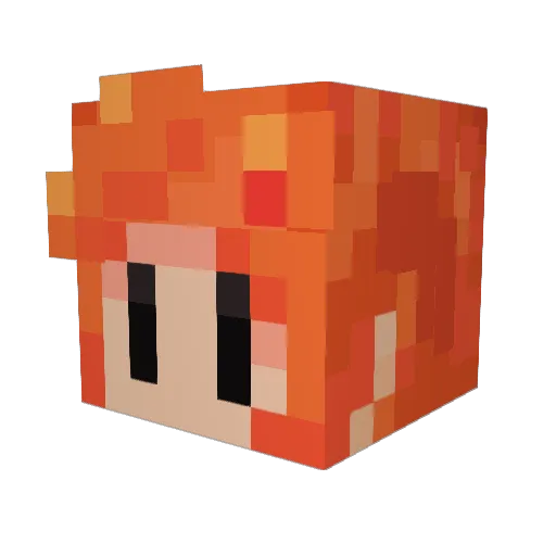 Malvi125 Minecraft avatar head, 3D render