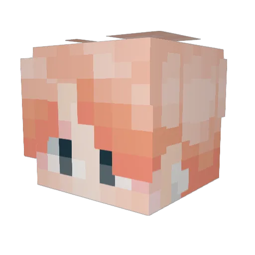 Malviaje Minecraft avatar head, 3D render