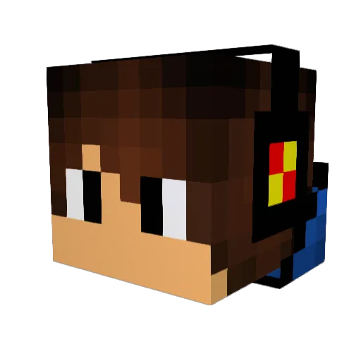MalvinP Minecraft avatar head, 3D render
