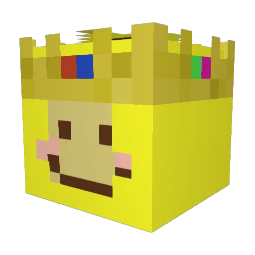 Malvon Minecraft avatar head, 3D render