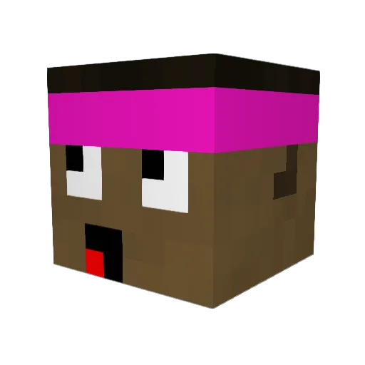 MalyRufus Minecraft avatar head, 3D render