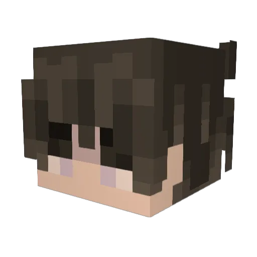 Malzeryn Minecraft avatar head, 3D render