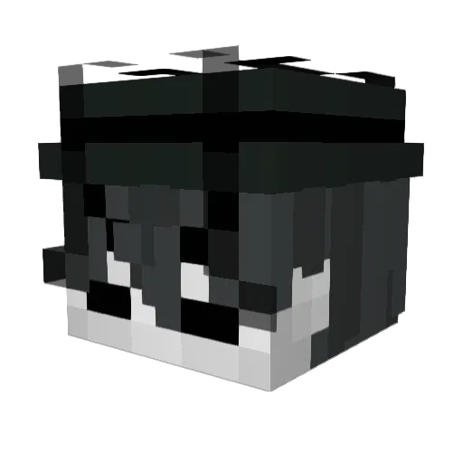 Malziey Minecraft avatar head, 3D render