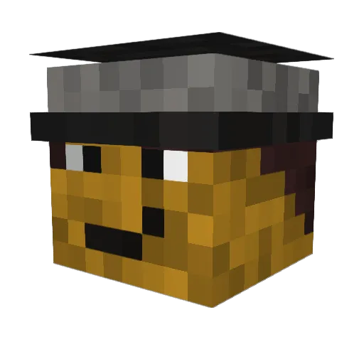 MamMonster Minecraft avatar head, 3D render