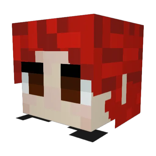 Mama0tter Minecraft avatar head, 3D render