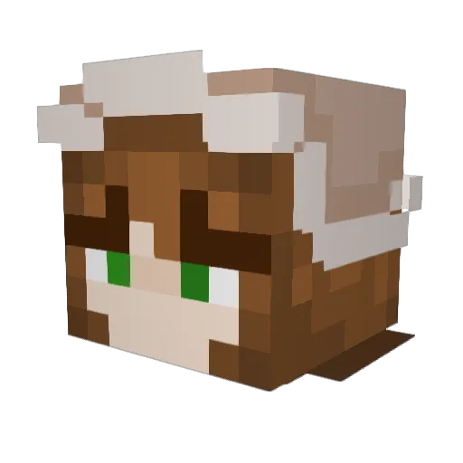Mama4fun Minecraft avatar head, 3D render