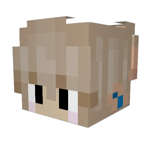 MamaBeanz Minecraft avatar head, 3D render
