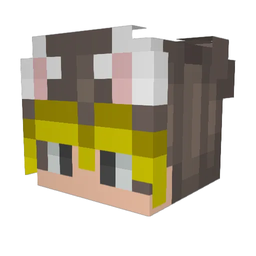MamaBonnibel Minecraft avatar head, 3D render