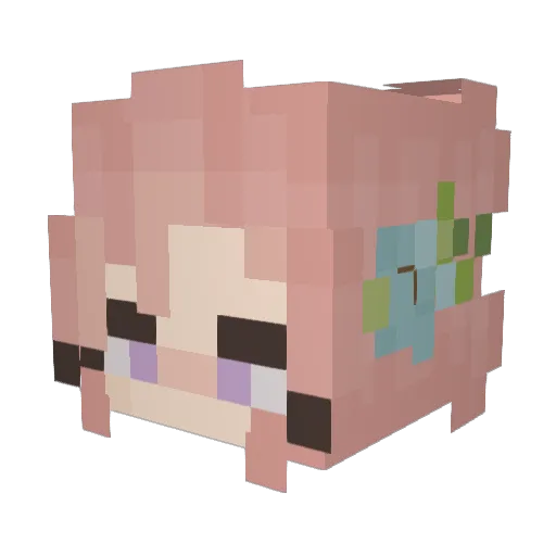 MamaLucy_vrc Minecraft avatar head, 3D render