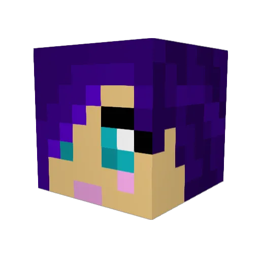 MamaMeghan Minecraft avatar head, 3D render