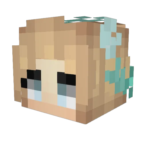 MamaSinn Minecraft avatar head, 3D render