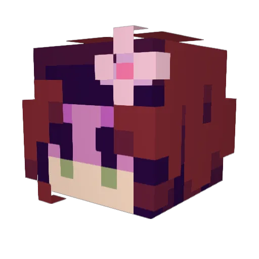 MamaSteele Minecraft avatar head, 3D render