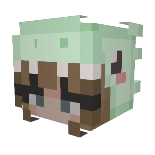 MamaTangs Minecraft avatar head, 3D render