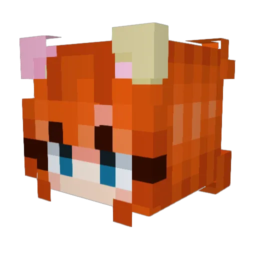 MamaTeddyBear Minecraft avatar head, 3D render