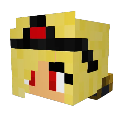 Mama_Badger Minecraft avatar head, 3D render