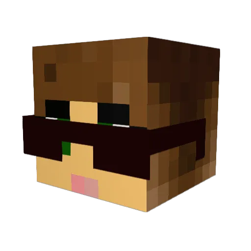 Mama_Beans Minecraft avatar head, 3D render