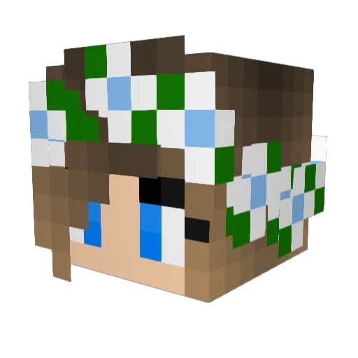 Mamadefonsi Minecraft avatar head, 3D render
