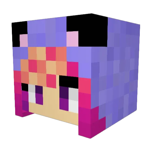 Mamadou45 Minecraft avatar head, 3D render