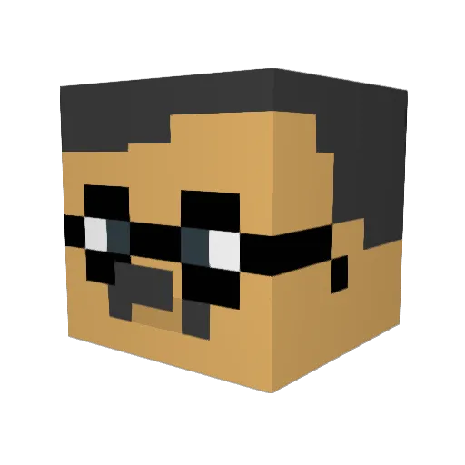 Mamalakhzz Minecraft avatar head, 3D render
