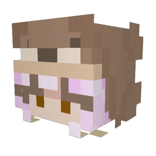 Mamalorian Minecraft avatar head, 3D render