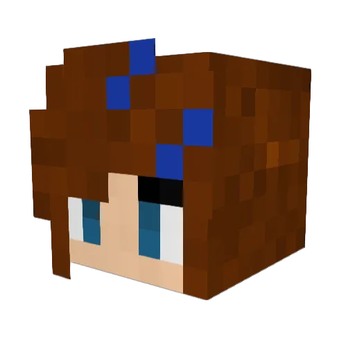 Mamaly33 Minecraft avatar head, 3D render