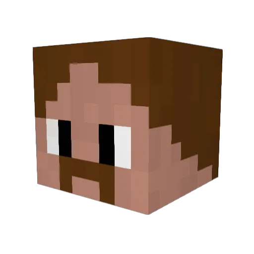 Mamarchi Minecraft avatar head, 3D render