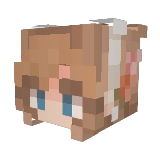 Mamasaur Minecraft avatar head, 3D render
