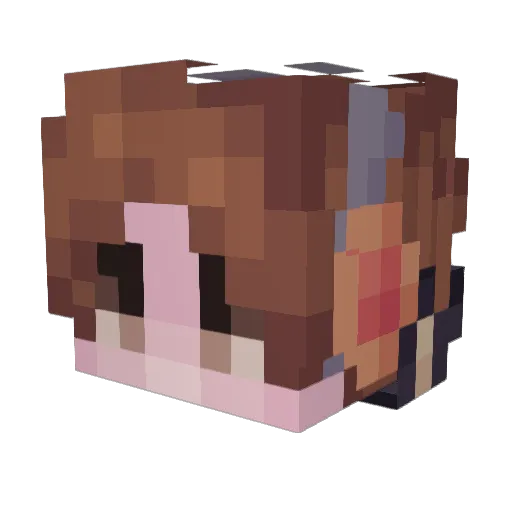 Mamauroux Minecraft avatar head, 3D render
