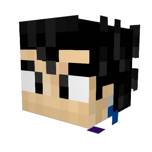 MambaXXIVNegra Minecraft avatar head, 3D render