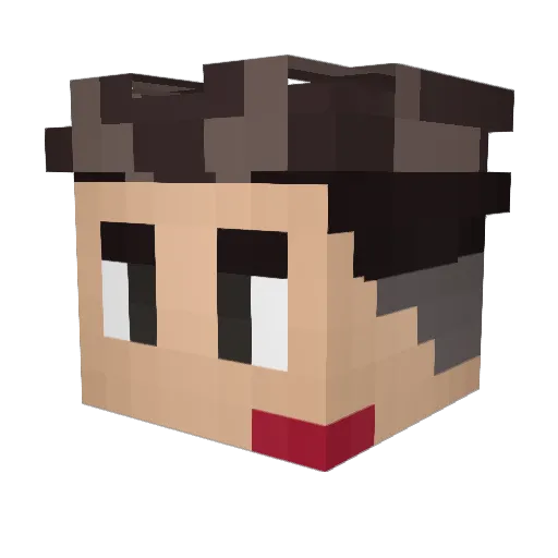 Mambo546 Minecraft avatar head, 3D render