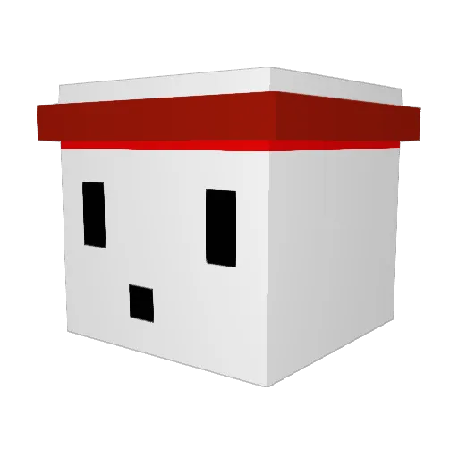 Mamboos Minecraft avatar head, 3D render