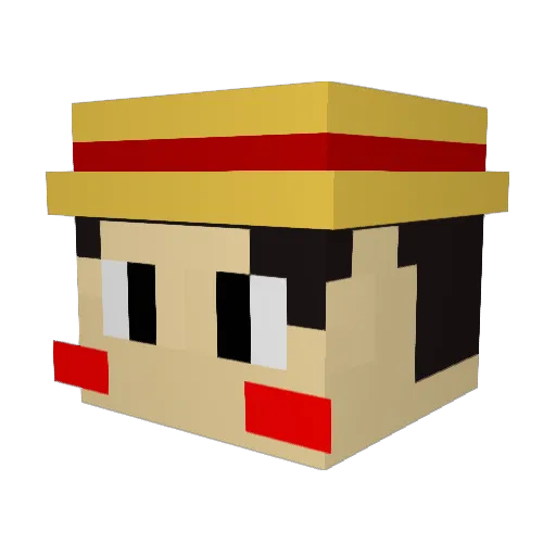 Mamdaroha Minecraft avatar head, 3D render