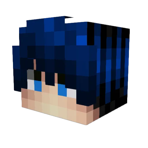 Mame0607 Minecraft avatar head, 3D render