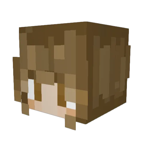 MameChoco Minecraft avatar head, 3D render