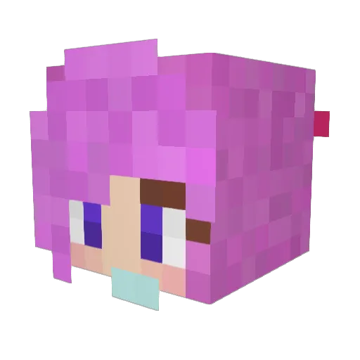 Mamellet Minecraft avatar head, 3D render
