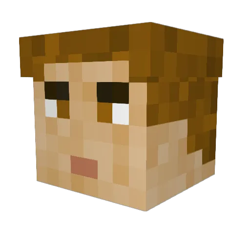 MameneZer Minecraft avatar head, 3D render