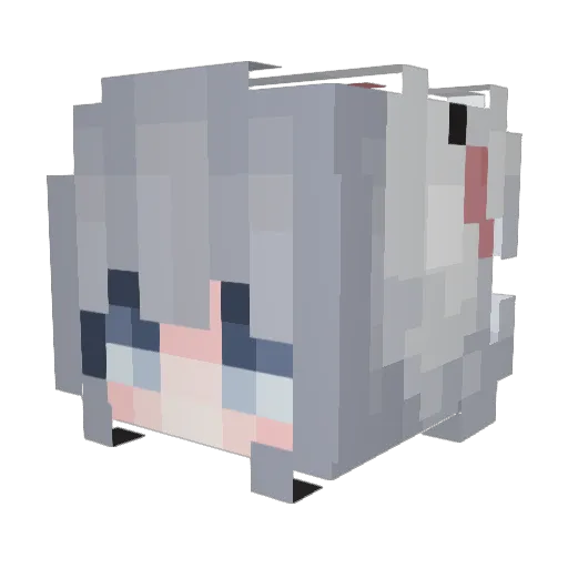 Mamengx Minecraft avatar head, 3D render