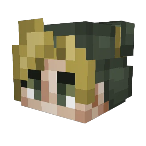 Mamer07 Minecraft avatar head, 3D render