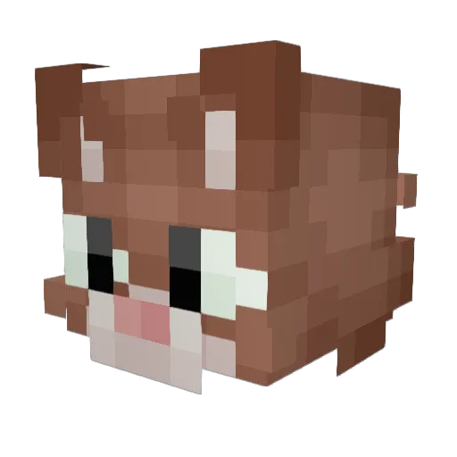 Mameshiba06 Minecraft avatar head, 3D render