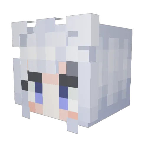 Mametubu8 Minecraft avatar head, 3D render