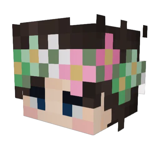 MamiDani Minecraft avatar head, 3D render