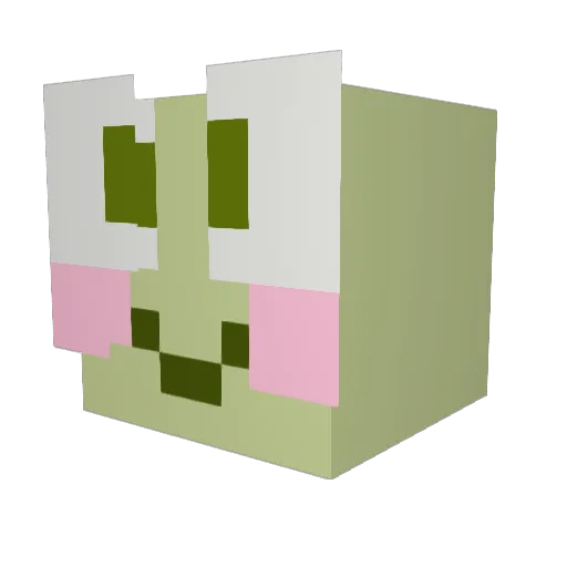 MamiWanton Minecraft avatar head, 3D render