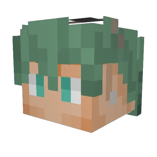 Mamiba_ Minecraft avatar head, 3D render