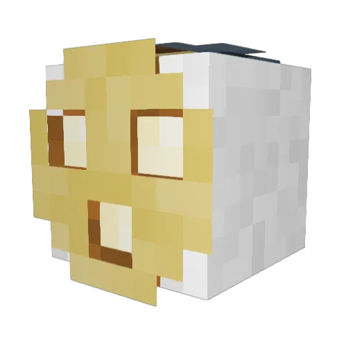 Mamm0nRa Minecraft avatar head, 3D render